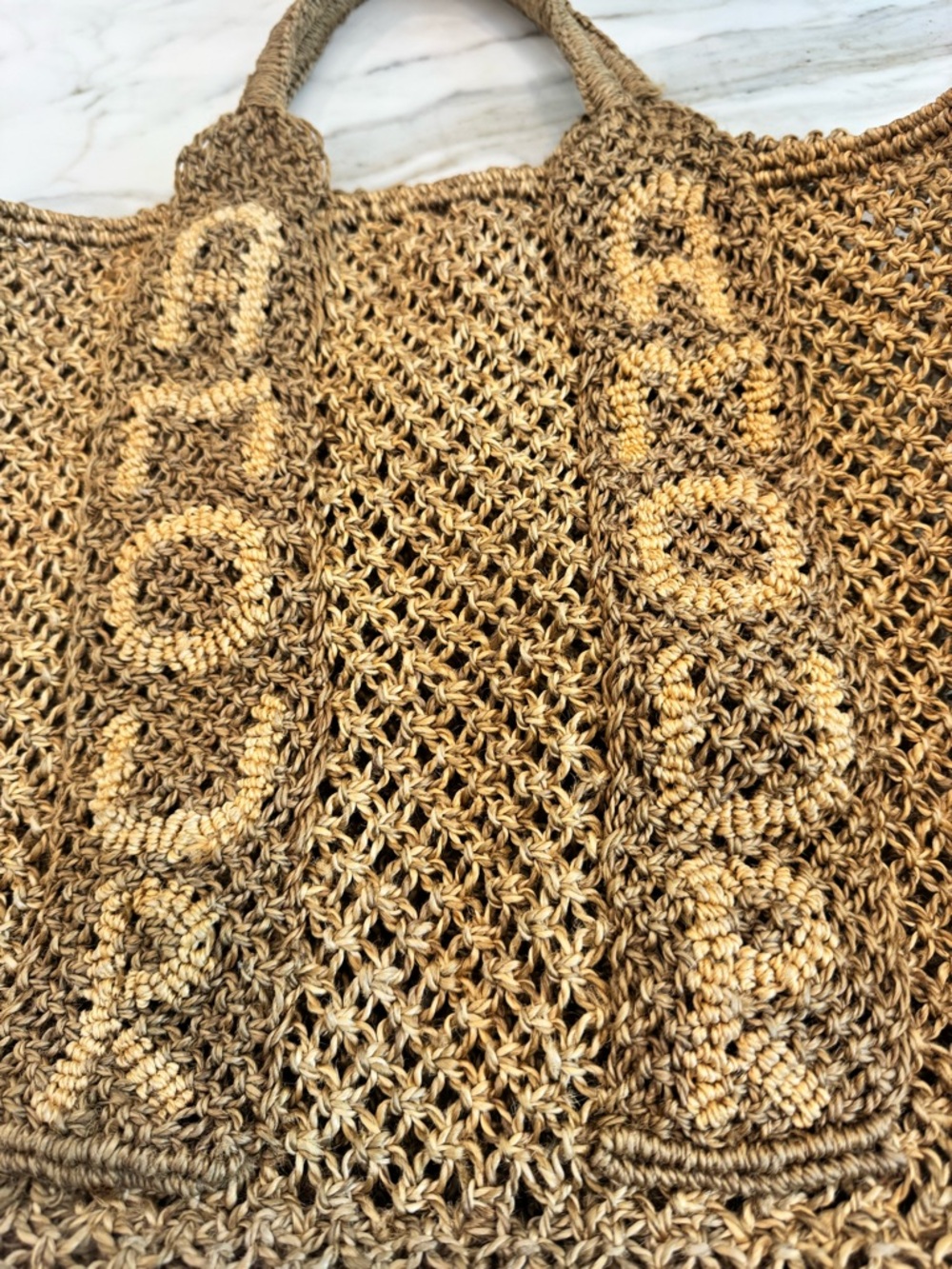 ☀️ The Jacksons London  - Woven natural Jute Amour Tote …Rare! 🩷 - Picture 2 of 5
